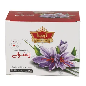 چای سیاه کیسه ای زعفرانی آرنیکا بسته 20 عددی