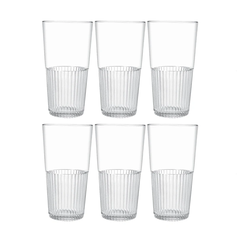 لیوان لیمون مدل شیاردار کد H11 مجموعه 6 عددی