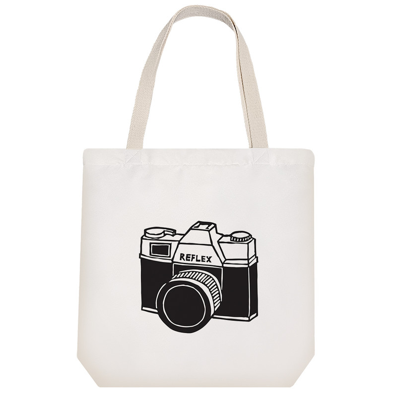 ساک خرید پارچه ای خندالو طرح دوربین عکاسی مدل توت بگ کد 6936