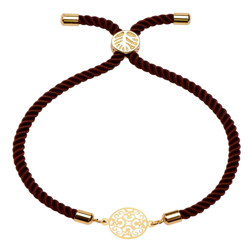 دستبند طلا 18 عیار زنانه الن نار مدل اسليمي 100543