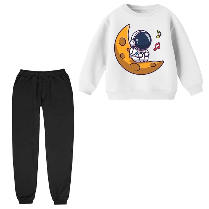 ست سویشرت و شلوار راحتی بچگانه مدل فضانورد و ماه کد 2