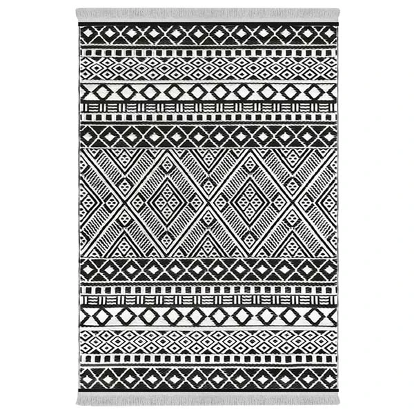 فرش پارچه‌ای دفه مدل فرشینه هازان مخمل طرح فانتزی کد 3197