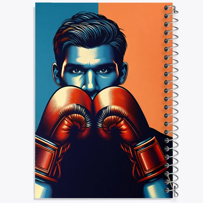 دفتر ژورنال نویسی 50 برگ خندالو مدل نقطه ای طرح بوکسور کد F7996