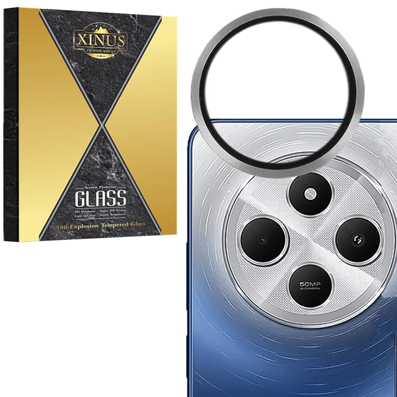 محافظ لنز دوربین فلزی  ژینوس مدل XRING مناسب برای گوشی موبایل شیائومی Redmi 14C