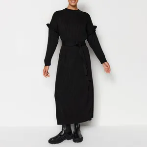 پیراهن بافتنی یقه گرد زنانه ترندیول مدل 713093627