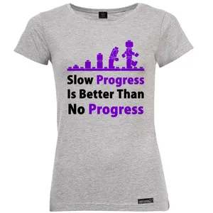 تی شرت آستین کوتاه زنانه 27 مدل Slow Progress کد MH1415