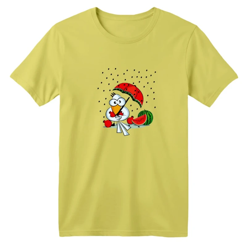 تی شرت آستین کوتاه بچگانه مدل کلاغ و هندوانه یلدایی