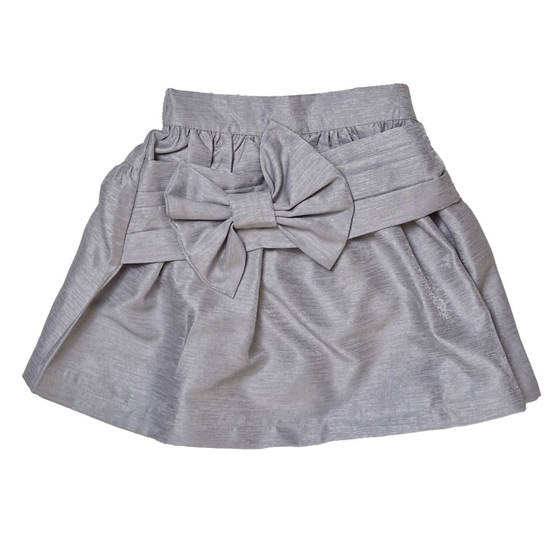 دامن دخترانه تیتیش مدل Crystal رنگ نقره ای