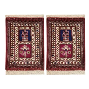 فرش دستباف زرع چارک طرح ترکمن مدل AA233 یک جفت
