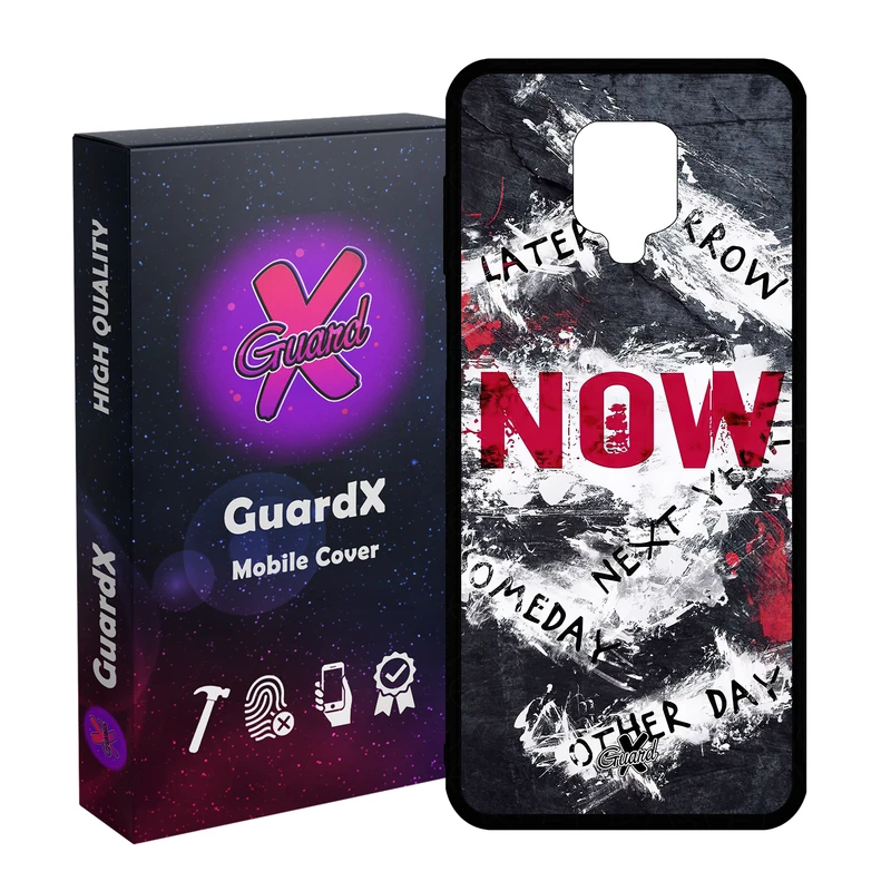کاور گارد ایکس طرح متن مدل Glass10484 مناسب برای گوشی موبایل شیائومی Redmi Note9 Pro/Note 9 Pro Max/Redmi Note 9S/MI Poco M2 Pro