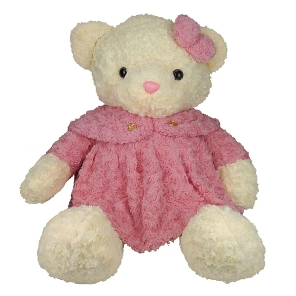 عروسک طرح خرس رز مدل 0785 ارتفاع 80 سانتی‌ متر