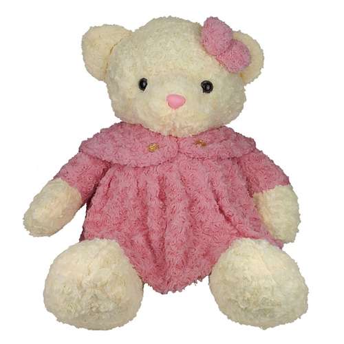  عروسک طرح خرس رز مدل 4758 ارتفاع 55 سانتی متر