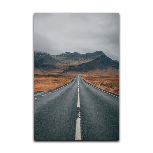 تابلو شاسی گوفی مدل طبیعت جاده در بیابان طرح Nature Desert Road کد GK54