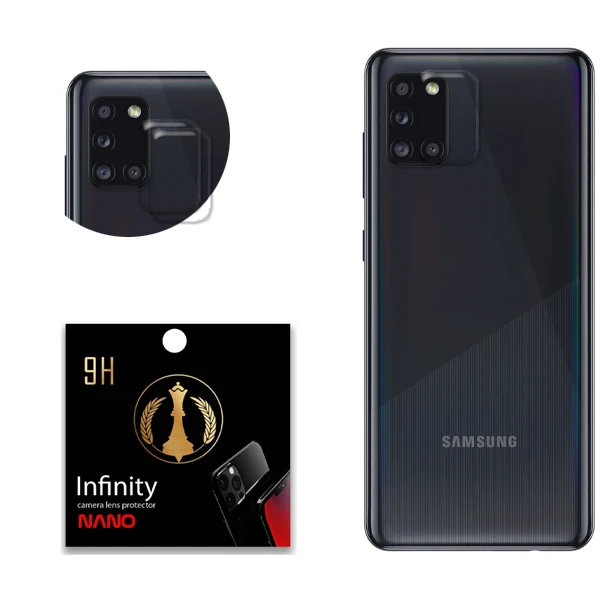 محافظ لنز دوربین اینفینیتی مدل GHZ05 مناسب برای گوشی موبایل سامسونگ Galaxy A31 بسته دو عددی