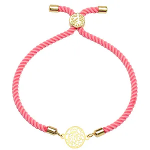 دستبند طلا 18 عیار زنانه الن نار مدل دايره 2772