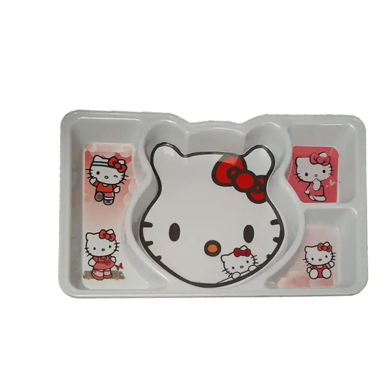 سرویس غذا خوری 6 پارچه کودک طرح کیتی کد Rbay6666