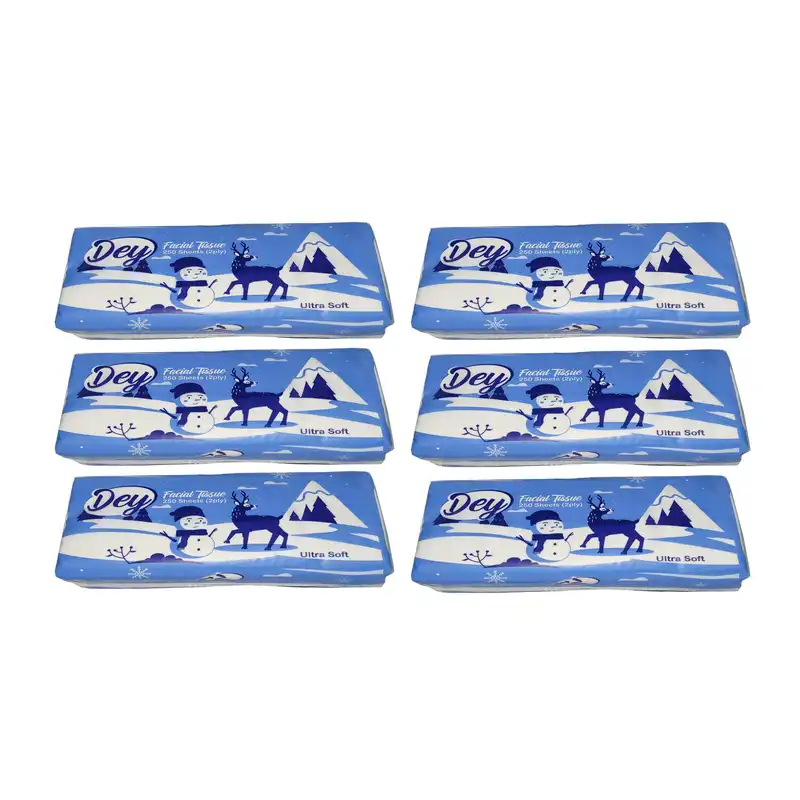 دستمال کاغذی 250 برگ دی مدل سافت بسته 6 عددی