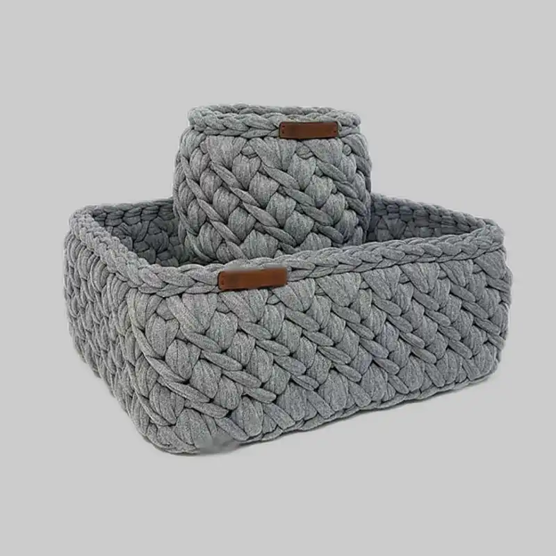 سبد قلاب بافی تریکو کد 9898 مجموعه 2 عددی