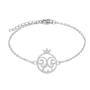 دستبند زنجیری زنانه هایکا طرح انار و قلب کد zd.ha 232