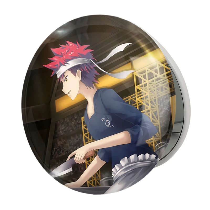 آینه جیبی خندالو طرح سوما و ارینا انیمه جنگ غذاها Food Wars مدل تاشو کد 17026 