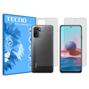 Tecno brand shockproof Hydrogel screen protector glass for Xiaomi Redmi Note 10S along with the back protector