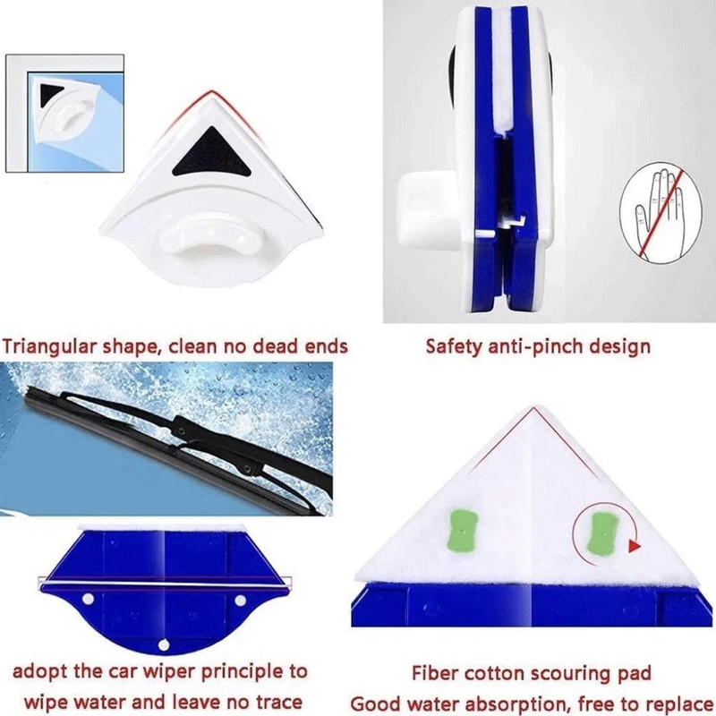 شیشه پاک کن مدل مغناطیسی دوجداره