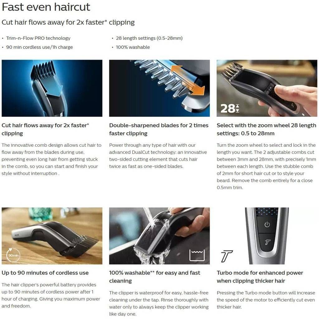 ماشین اصلاح موی سر و صورت شارژی فیلیپس مدل HC5630 - - 9