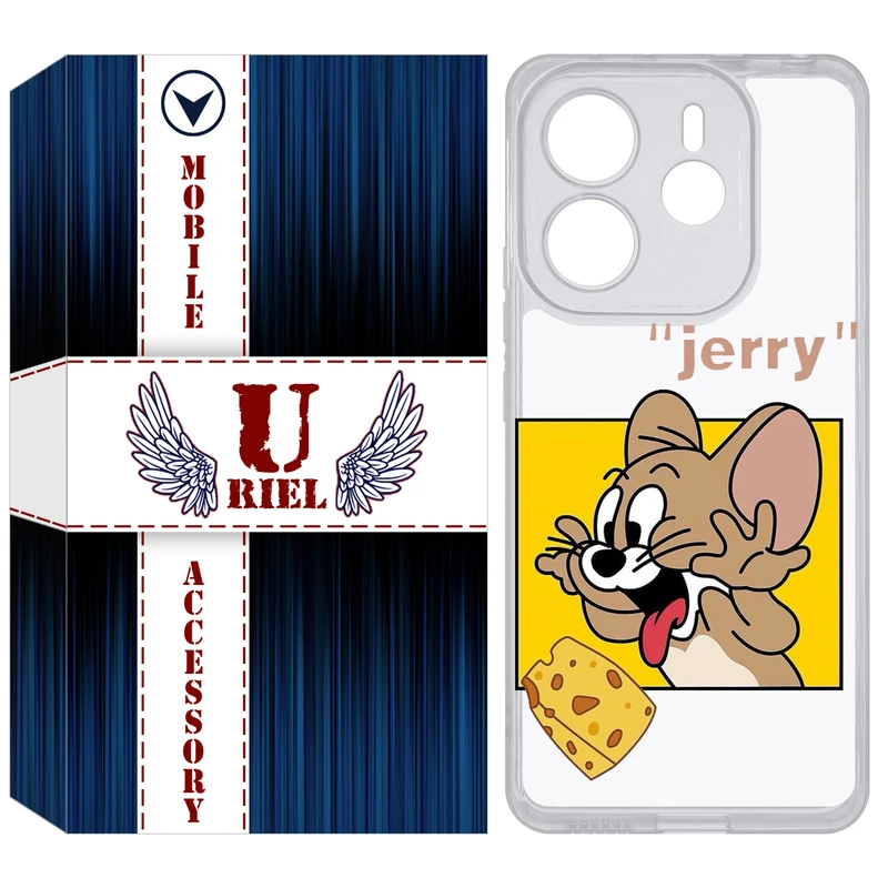 کاور یوریل مدل Clear کد 11 طرح جری مناسب برای گوشی موبایل شیائومی Redmi Note 14 4G