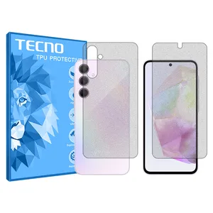 Tecno matte screen protector HyMTT model suitable for Samsung Galaxy A35 mobile phone along with back protector