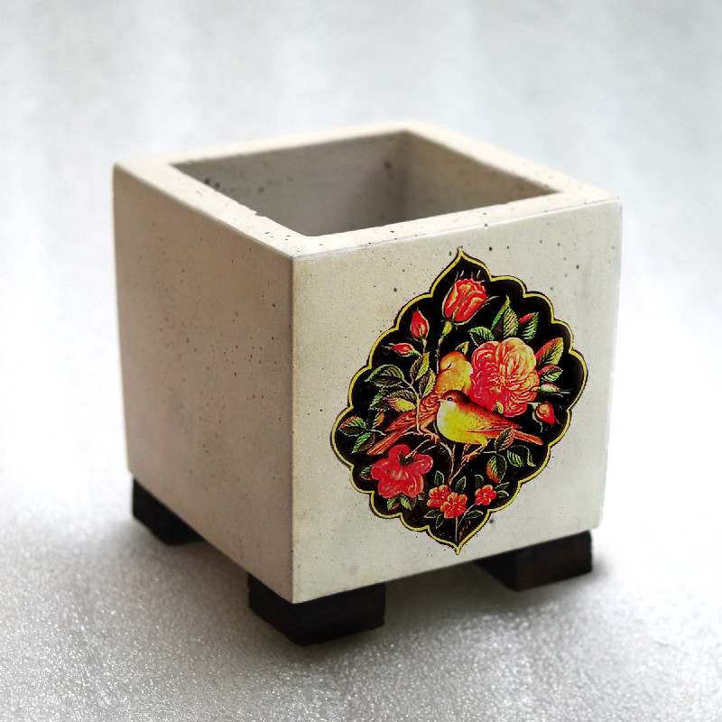 گلدان طرح گل و مرغ