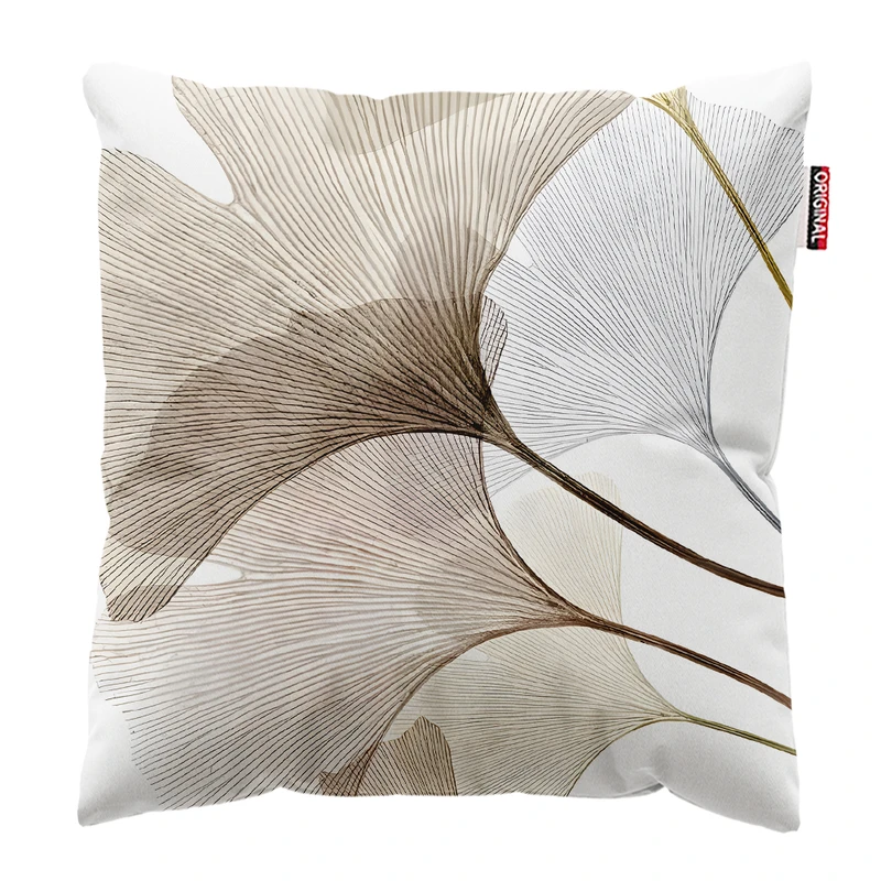 کوسن پاد آفرین مدل مینیمال طرح گل و برگ کد PK403275 سایز 40*40 سانتی متر