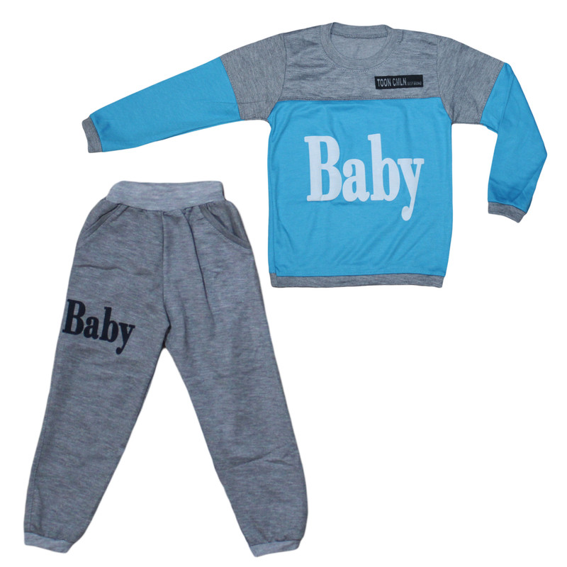 ست سویشرت و شلوار پسرانه مدل BABY کد 112