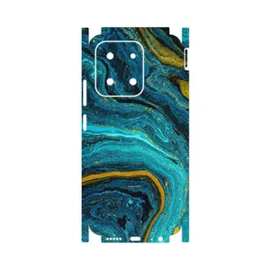 MAHOOT Turquoise marblewith golden streaks-FullSkin Cover Sticker for Xiaomi Poco C85
