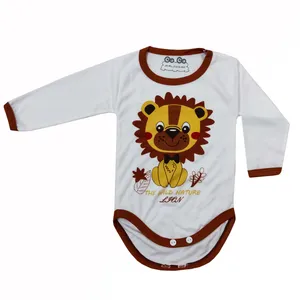 بادی آستین بلند نوزادی مدل شیر کد 889043