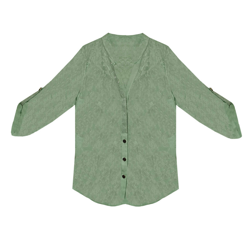 شومیز آستین سه ربع یقه هفت زنانه مدل S-1M