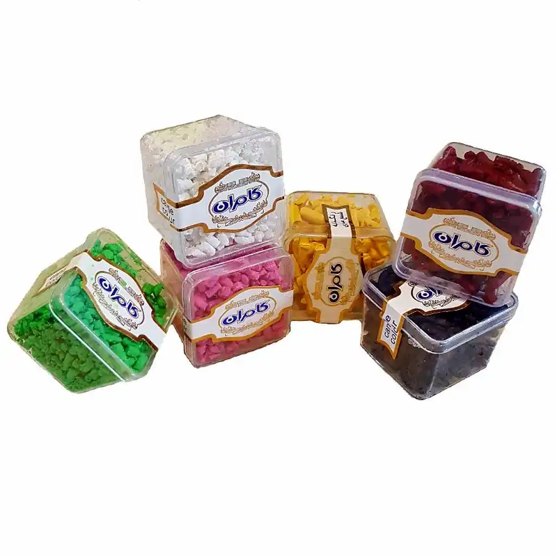 رنگ تزیین شمع کامران کد 01  بسته 6 عددی