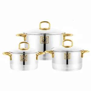 سرویس قابلمه استیل 6 پارچه بازرگانی زیو مدل 1400