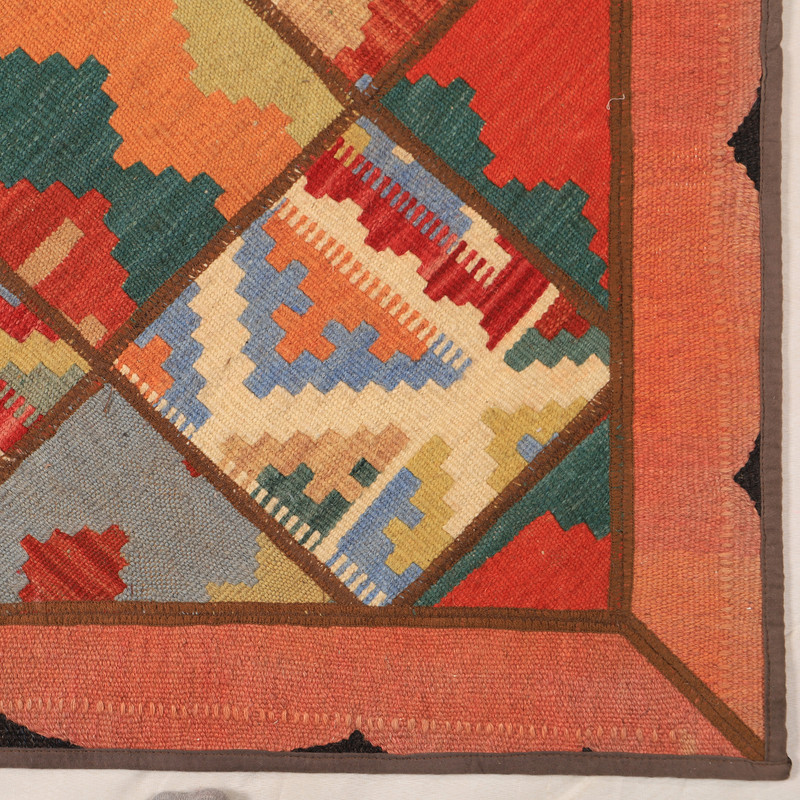 کلاژ گلیم و جاجیم دستباف 2 متری مدل قشقایی کد 4040507