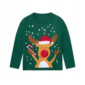 پلیور یقه گرد دخترانه لوپیلو مدل گوزن کد sh28