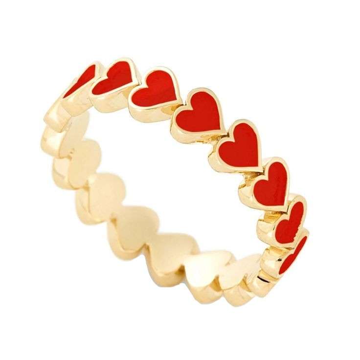 انگشتر طلا 18 عیار زنانه قیراط مدل قلب کد GH5973