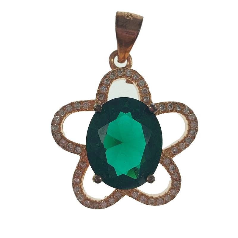 آویز گردنبند نقره زنانه سلین کالا مدل زمرد کد 17 آویز گردنبند نقره زنانه سلین کالا مدل زمرد کد 17