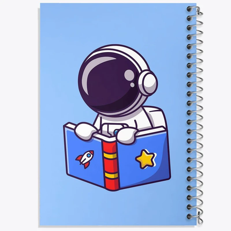 دفتر مشق 100 برگ خندالو طرح فضانورد کد 25063