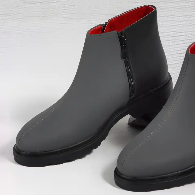 نیم بوت زنانه مدل چرم طبیعی کد 00165t.k رنگ طوسی