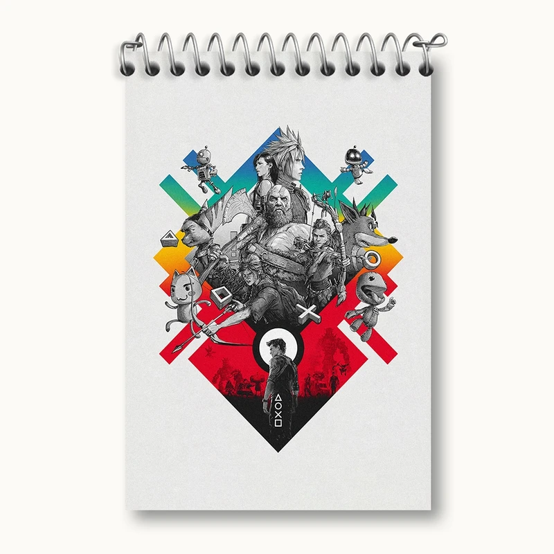 دفتر یادداشت 50 برگ خندالو مدل خدای جنگ کد F2438