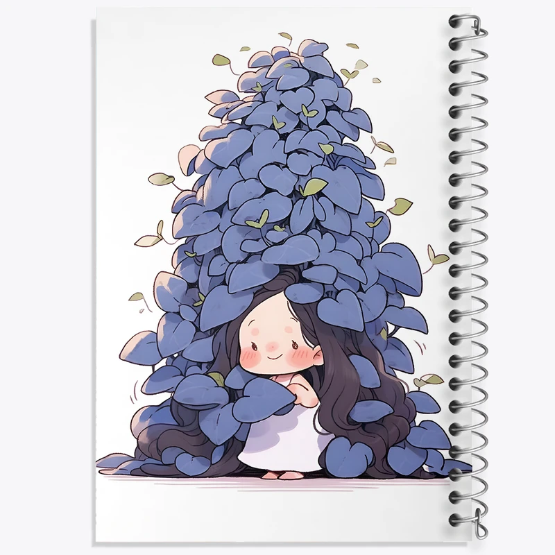 دفتر مشق 50 برگ خندالو طرح دخترانه کیوت کد N3131