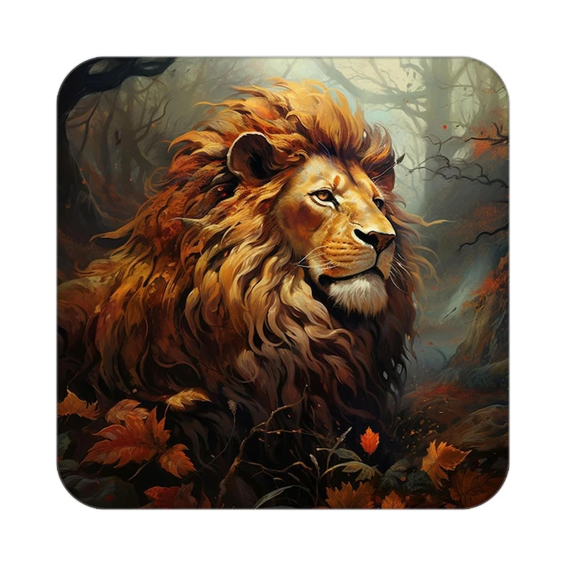 زیر لیوانی کاکتی طرح شیر مدل mp23508