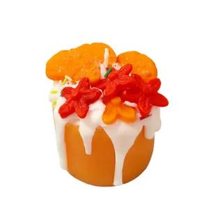 شمع مدل کیک پرتقالی کد 1