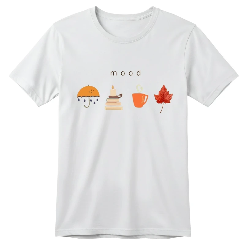 تی‌شرت آستین کوتاه بچگانه مدل نوشته پاییزی کد p3  