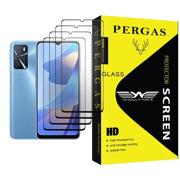 محافظ صفحه نمایش وایلی نایس مدل Pergas Glass MIX004 مناسب برای گوشی موبایل اوپو A54s بسته چهار عددی