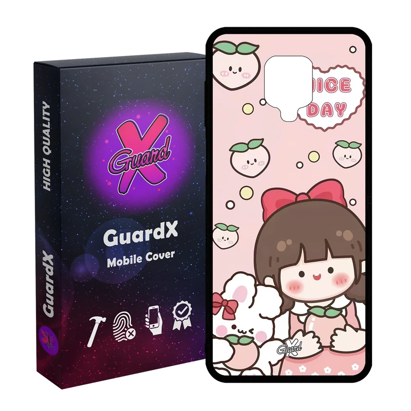 کاور گارد ایکس طرح دختر مدل Glass10522 مناسب برای گوشی موبایل شیائومی Redmi Note9 Pro/Note 9 Pro Max/Redmi Note 9S/MI Poco M2 Pro